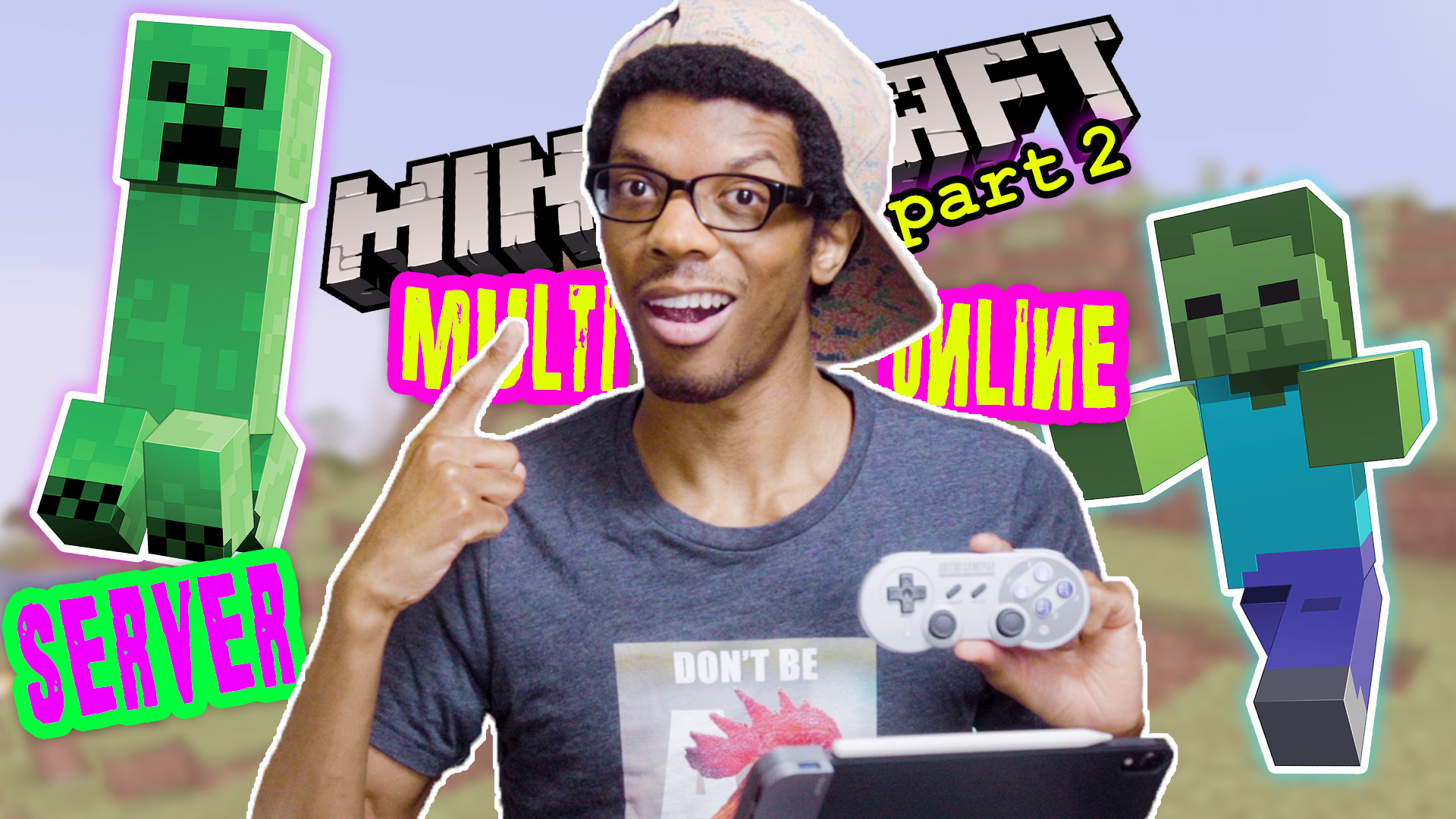 PART 2 – Let’s Play MINECRAFT Multiplayer Online SERVER for the FIRST TIME 😳 PART DEUX